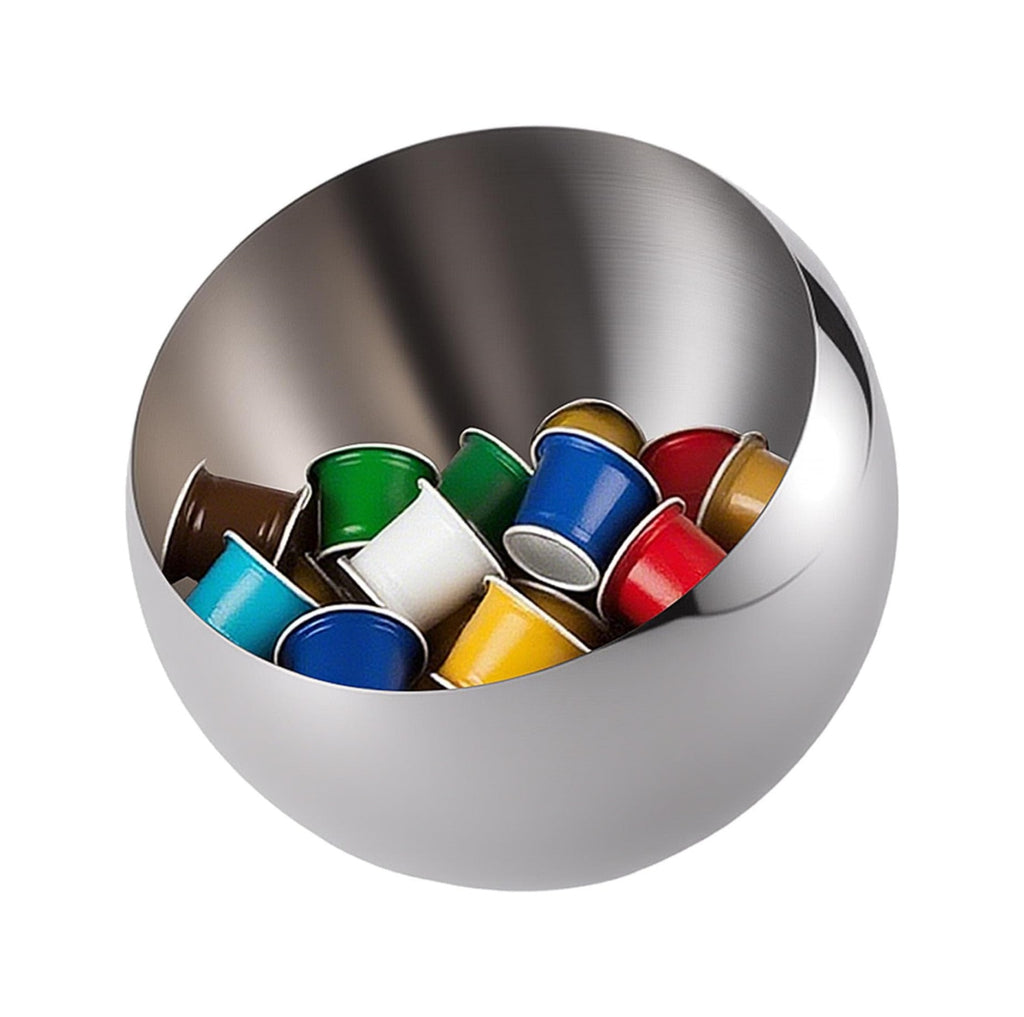 Large Capacity Coffee Pod Holder – Stainless Steel Pod Organizer and Holder | Stylish Coffee Bar Accessories & Countertop Storage (Silver, Large)
